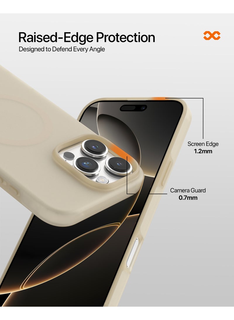 INFINYTY iPhone 16 Pro Max Silicone Case – Airify(Desert Titanium) Ultra-Thin, Lightweight, Soft-Touch Matte Finish, MagSafe Tested, Mil. Grade Drop-Tested, Anti-Slip & Anti-Scratch Protection - Image 3