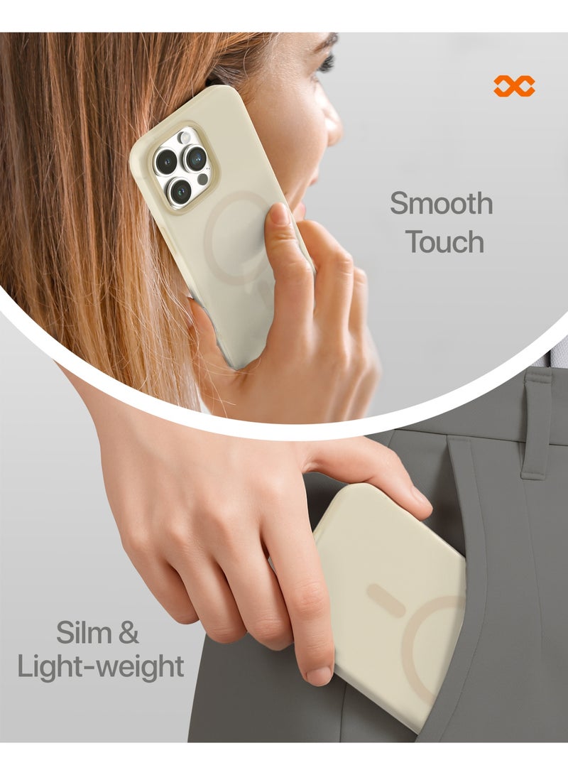 INFINYTY iPhone 16 Pro Max Silicone Case – Airify(Desert Titanium) Ultra-Thin, Lightweight, Soft-Touch Matte Finish, MagSafe Tested, Mil. Grade Drop-Tested, Anti-Slip & Anti-Scratch Protection - Image 2