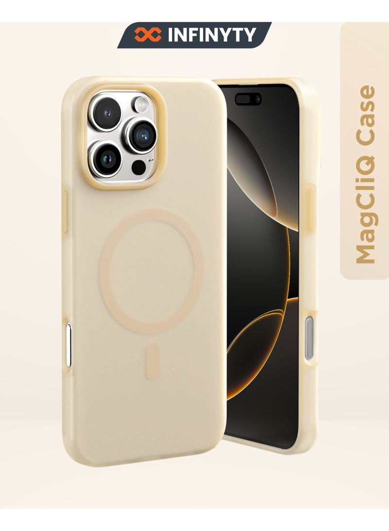 INFINYTY iPhone 16 Pro Max Silicone Case – Airify(Desert Titanium) Ultra-Thin, Lightweight, Soft-Touch Matte Finish, MagSafe Tested, Mil. Grade Drop-Tested, Anti-Slip & Anti-Scratch Protection - Image 1