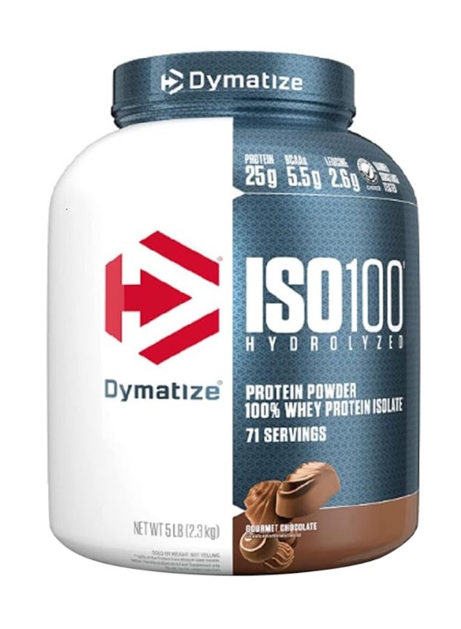 Dymatize ISO 100 100% Whey Protein Ioslate Gourmet Chocolate - 5lb, 2.3 KG - Image 1