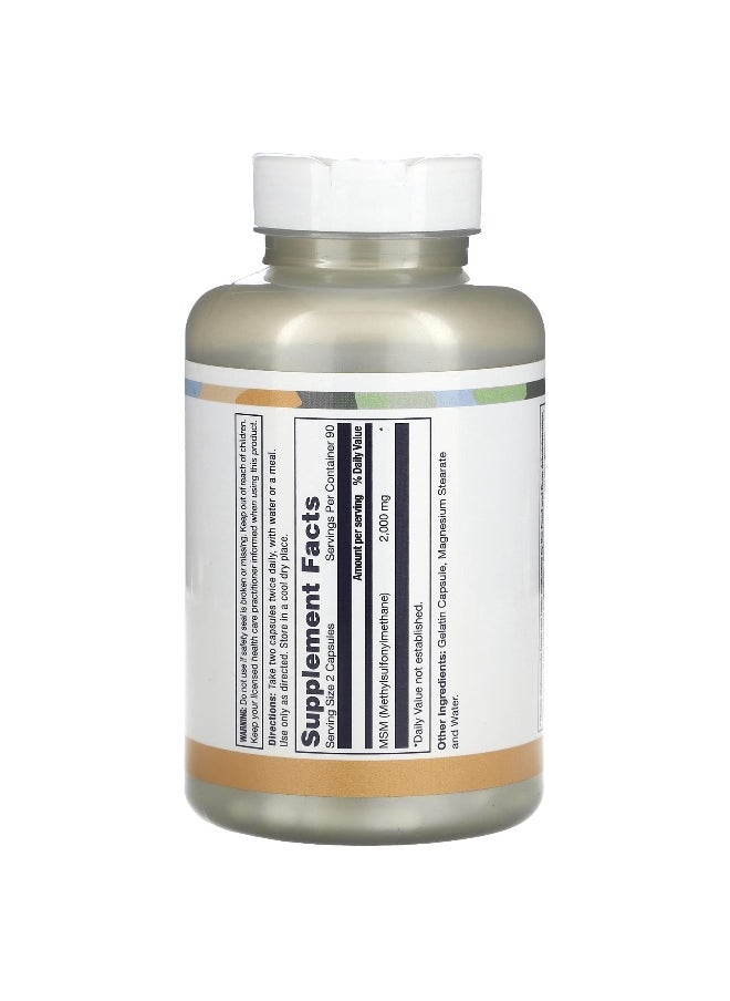 LifeTime Vitamins - LifeTime Vitamins, MSM, 2,000 mg, 180 Capsules (1,000 mg per Capsule) - Image 1