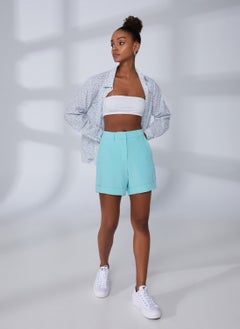 JJXX Normal Waist Normal Turquoise Women's Shorts 12213192  - Image 1