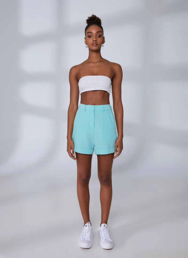 JJXX Normal Waist Normal Turquoise Women's Shorts 12213192