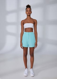 JJXX Normal Waist Normal Turquoise Women's Shorts 12213192  - Image 3