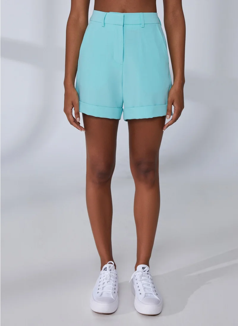 JJXX Normal Waist Normal Turquoise Women's Shorts 12213192