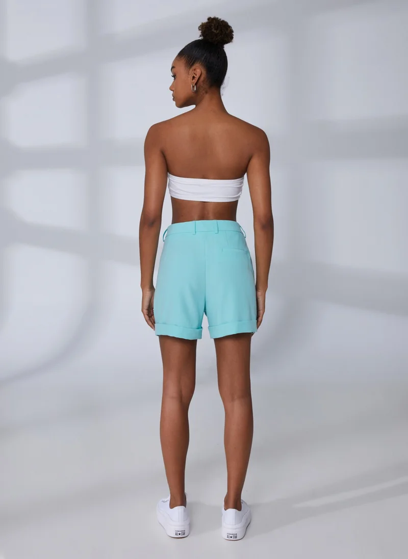 JJXX Normal Waist Normal Turquoise Women's Shorts 12213192