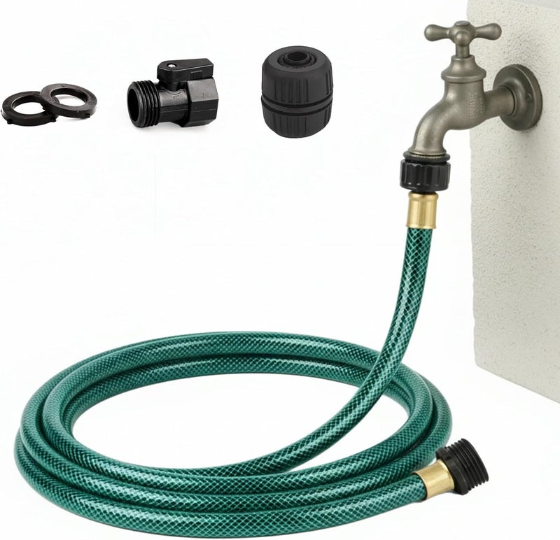 Orgrimmar Short Hose 10FT Flexible for Connection: 1/2" PVC Water Hose Lightweight and Leakproof for Small Gardens Reels Drip Irrigation Outdoor Faucet Extension - Image 1