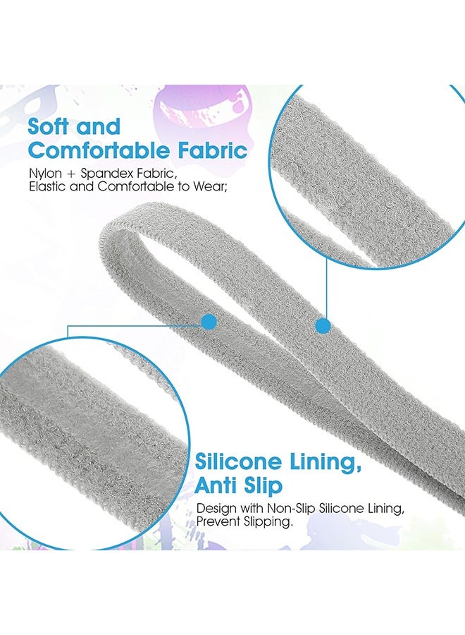 HY 4 Pieces Thin Non-Slip Elastic Sport Headbands, Hair Bands with Non Slip Silicone Grip Exercise Hair Sweatbands for Women Men Boy Girl Football Basketball Soccer Tennis Yoga - Image 4