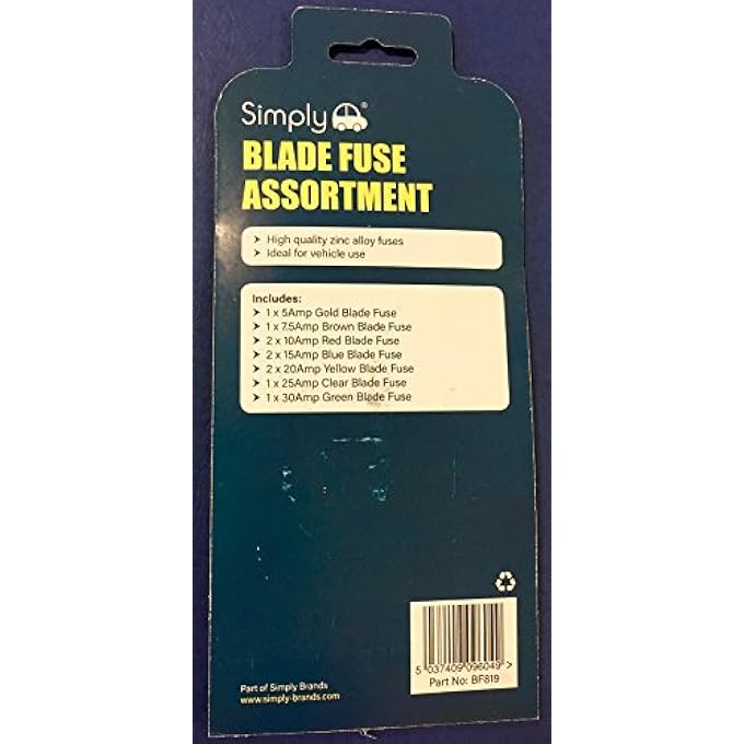 SIMPLY Bf819 Alloy Blade Fuse Assortment Ideal For Vehicle Use 10 Pieces And 7 Types 5A 75A 10A 15A 20A 25A 30A MultiFunction Car Fuse Set Of 10 - Image 3