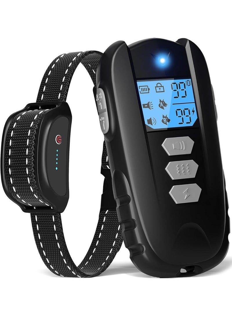 general Dog Training Collar with Remote - Waterproof Shock Collar for Dogs Adjustable Levels (1-99) Beep Vibration Shock Flashlight Rechargeable Dog E Collar for Training Small Medium and Large Dogs - Image 1