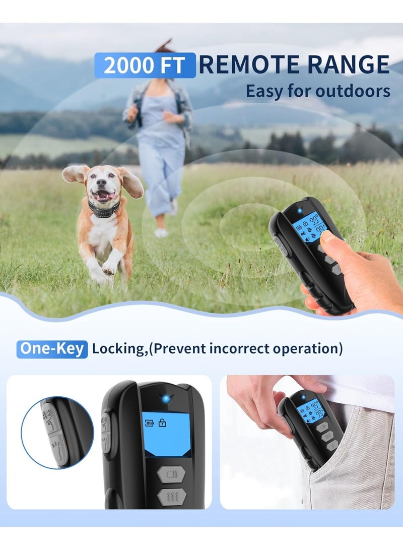 general Dog Training Collar with Remote - Waterproof Shock Collar for Dogs Adjustable Levels (1-99) Beep Vibration Shock Flashlight Rechargeable Dog E Collar for Training Small Medium and Large Dogs - Image 4