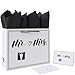 wishinside 13 Large Wedding Gift Bag Set with Handles Greeting Card Tissue Papers and Stickers for Bridal Shower Anniversary Engagement Newlyweds Couple Elegant Mr Mrs Design 1 Pcs - Image 1