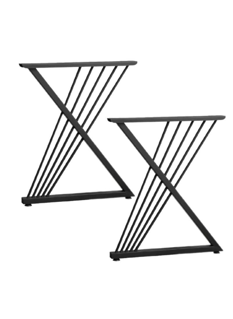 AVVIC MART AVVIC MART Metal Legs for Table 28 inch H x 18 inch W DIY Desk Legs Computer Steel Furniture Legs Bench Table Legs Office Metal Legs Industrial Coffee Legs Pack of 2 2006 Z  - Image 1