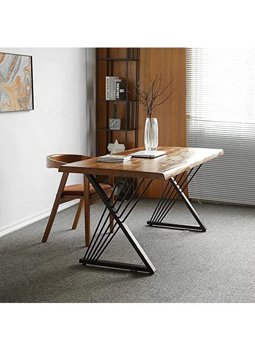 AVVIC MART AVVIC MART Metal Legs for Table 28 inch H x 18 inch W DIY Desk Legs Computer Steel Furniture Legs Bench Table Legs Office Metal Legs Industrial Coffee Legs Pack of 2 2006 Z  - Image 2