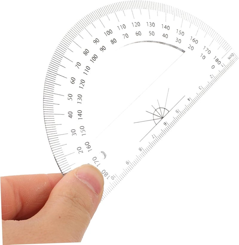 NUOBESTY 5Pcs Plastic Protractor Degrees Geometry Tool for Accurate Angle Measurement Drafting Drawing and Technical Illustration - Image 3