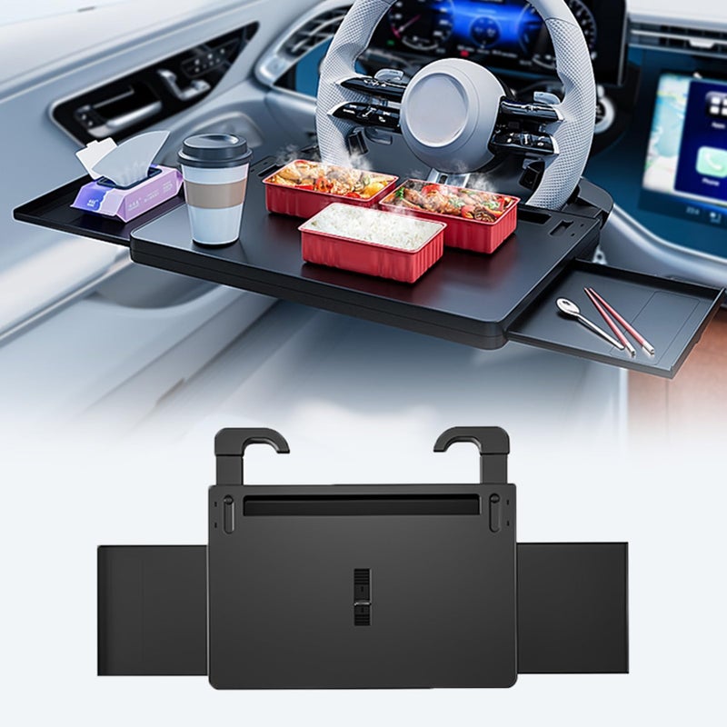 Ronsoile Car Desk for Tesla Model 3 Y, Foldable Tesla Desk for Laptop, Car Table Tray for Tesla Passenger Seat, Tesla Table Travel Tray for Kids, Food & Tablets, Tesla Tray Long Trip Essentials - Image 1