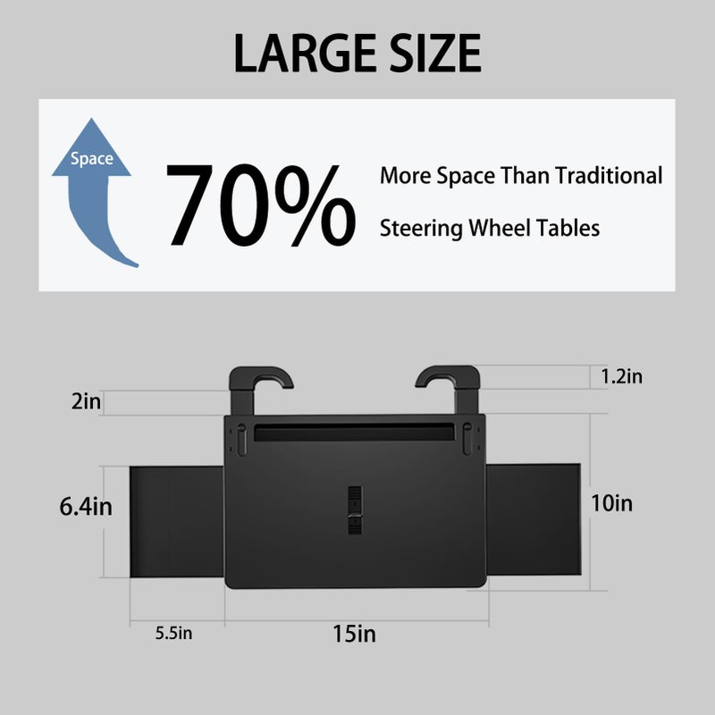 Ronsoile Car Desk for Tesla Model 3 Y, Foldable Tesla Desk for Laptop, Car Table Tray for Tesla Passenger Seat, Tesla Table Travel Tray for Kids, Food & Tablets, Tesla Tray Long Trip Essentials - Image 3