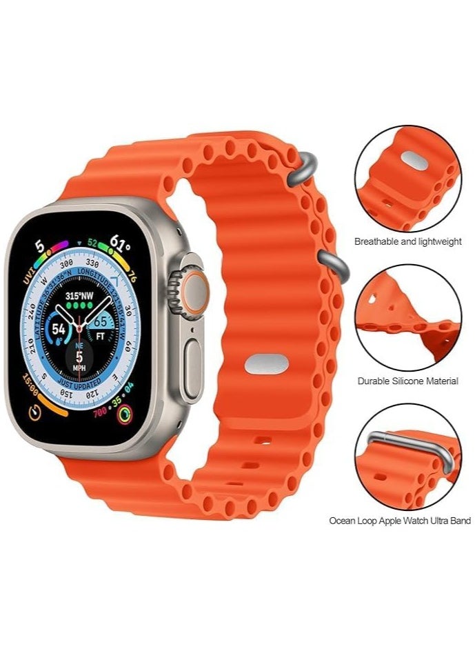 BICCHOO - Ultra 3 Smart Watch 49mm 7 in 1 Strap Wireless Charger Fitness Tracker Heart Rate Gold Case - Image 1