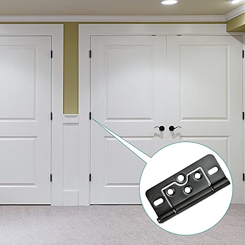 Worldity 10Pcs Non Mortise Cabinet Door Hinges, 3"x1.4" Rustproof Mobile Home Door Hinges, Heavy Duty Bifold Doors Hinge with Mounting Screws for Furniture Window Wardrobe - Image 5