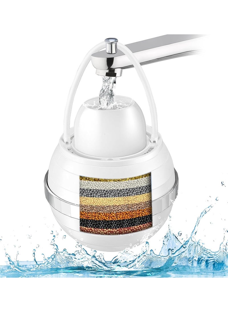 Sharpdo Bathtub Water Filter Bath Ball Filter Replacement Filters for Shower Head 25 Stages Bath Filter for Tub Water Filter Removes Hundreds of Contaminants Sensitive Skin Bath Filter  - Image 1