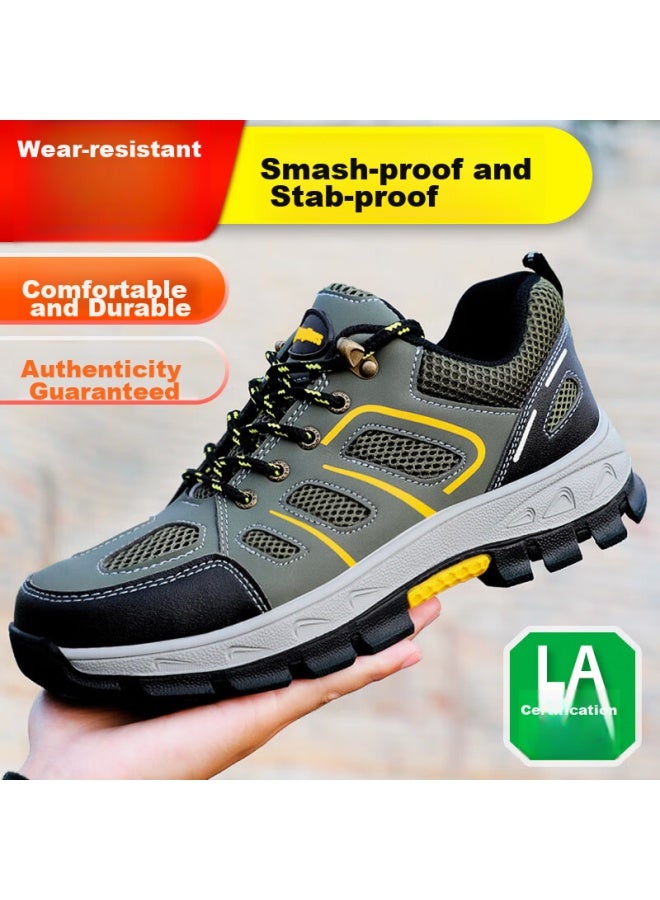 Jingtu Jingtu Safety Shoes For Men, Summer Breathable, Steel Toe Cap, Puncture-resistant, Ultra-light, Non-slip, Construction Site Work Shoes 857 Size 35 - Image 1