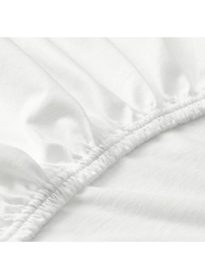 erorex Fitted sheet, white, 80x130 cm - Image 4