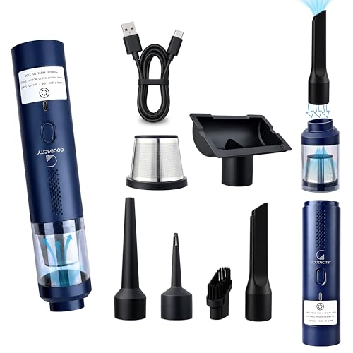 GOODSCITY Cordless Vacuum Cleaner for Car, Home, Office | BLDC Motor| Strong 12000PA Suction| 4-in-1 Portable Wireless Vacuum Cleaner & Blower| Dual Filtration with SS HEPA| Rechargeable| 1 Yr Waranty - Image 1