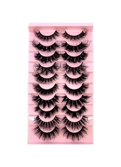 HBZGTLAD Soft Mink Eyelashes 3D Curl Winged End Eye Elongated Fake Lashes Thick Handmade Natural False Eyelash Messy Cross Lash Wholesale (Mx-3)  - Image 1