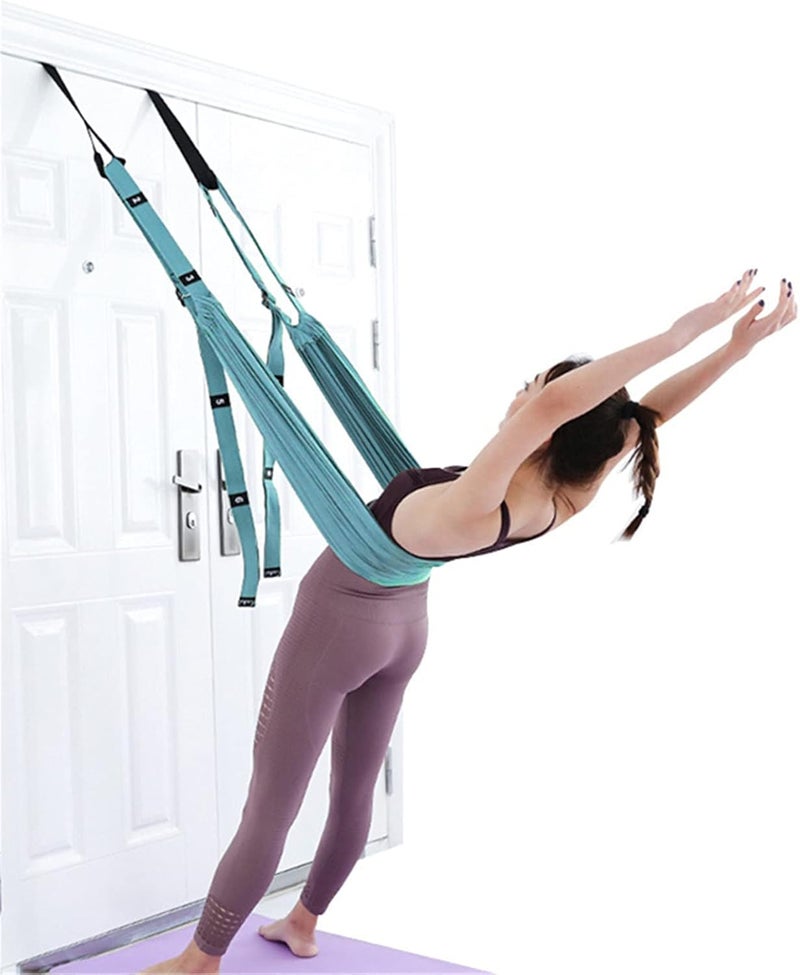 cheekyglo Waist Back Leg Stretch Strap Polyester Cotton Multi-Color Soft Fitness Band for Fitness Dance Ballet Gymnastics,Blue - Image 2