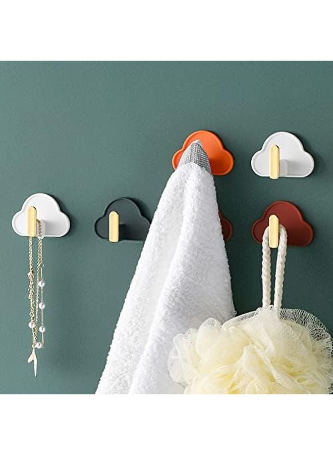 الخطافات الجدارية البيضاء اللاصقة على شكل حرف L، 4 قطع، بدون حفر للمطبخ والحمام والمفاتيح - Image 5