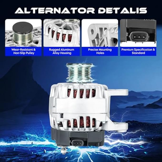 SEHNSUCHT Alternator Replacement New Compatible with Nissan Sentra 2013-2019, 12V, 110Amp, CW, SC6, IR/IF, Replace for : 2611855B, FG12T039(Only for 1.8L) - Image 2