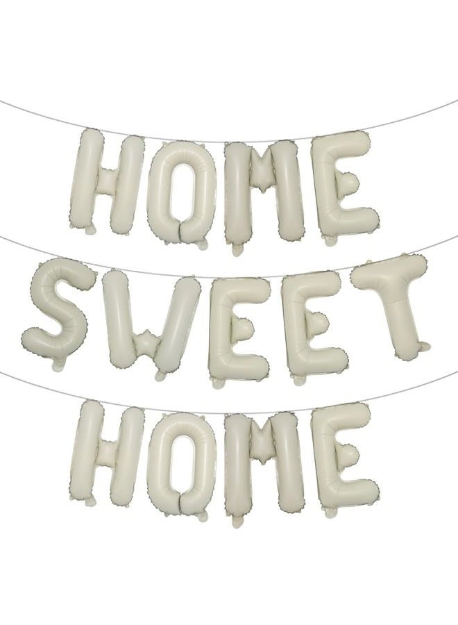 RUIANSI Welcome Home Banner House Warming Decoration Party Housewarming Decorations Home Sweet Home Balloons New Home Decoration Welcome Home Party Decorations (HOME SWEET HOME Cream) - Image 1