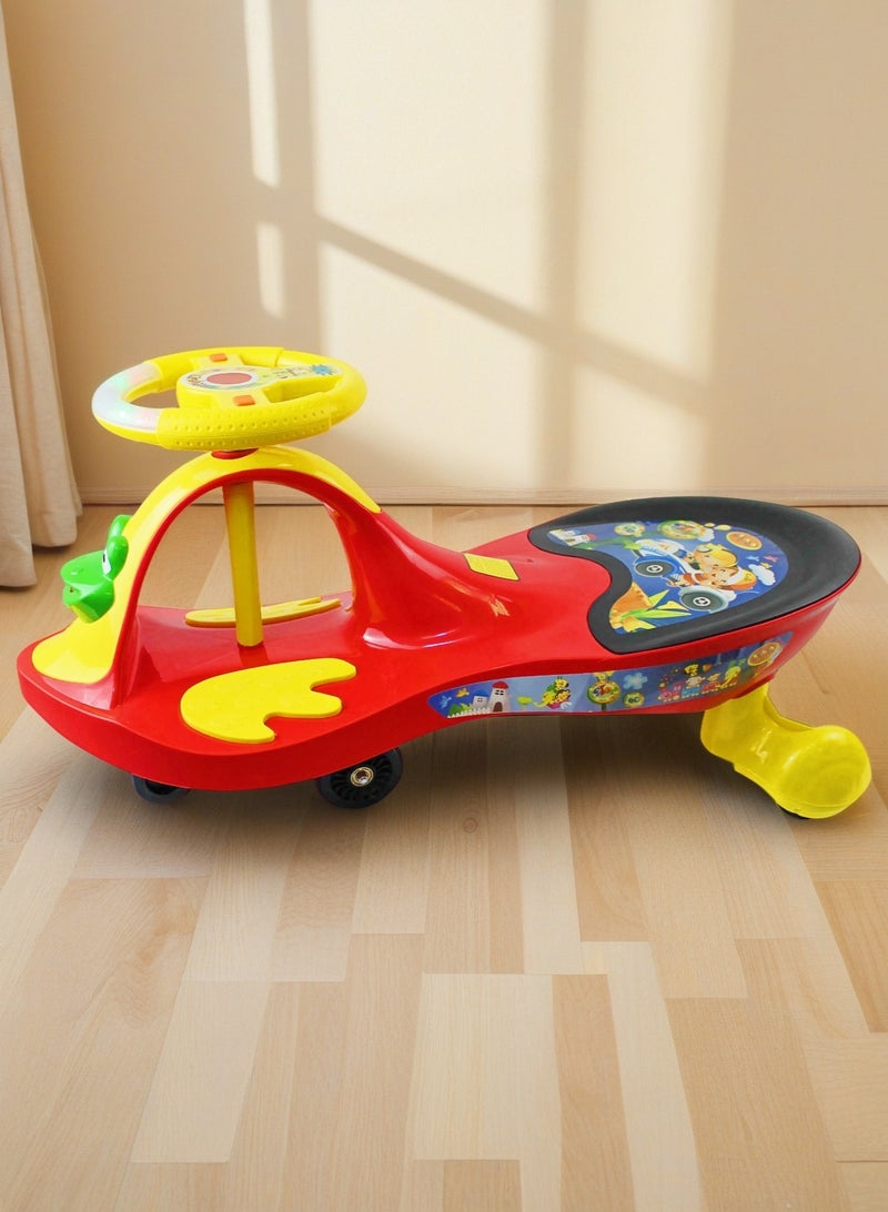 EASY FUTURE Twister Magic Ride-On Kids Car, Kids Swing Car Ride on Swing Cars for Kids, Wiggle Car Ride-On Toy, Toddler Ride-on Toy with Music for Boys & Girls - Image 1