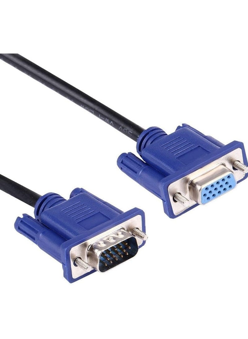 erorex 15-Pin Male To Female VGA Cable 5meter Black 5M - Image 2