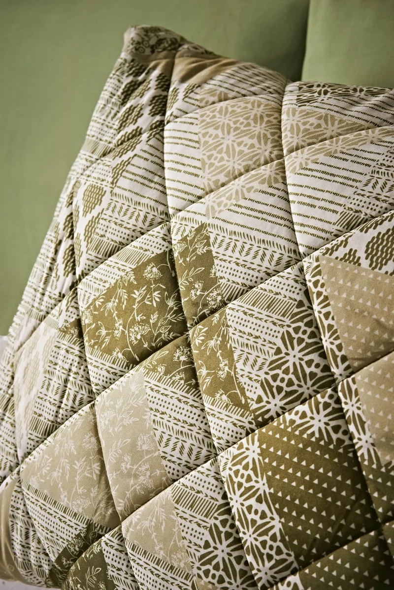 Matalan Green Patch Quilted Duvet Set