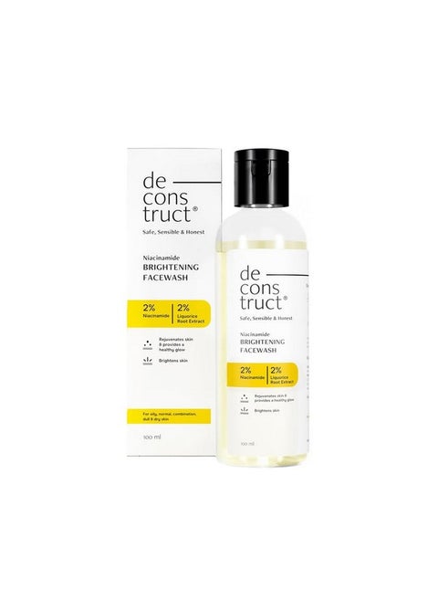 Niacinamide Brightening Face Wash ; 2% Niacinamide+2% Liquorice Root Extract ; For Glowing Skin ; 100 Ml