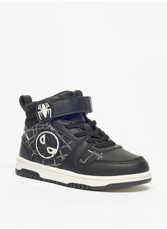 MARVEL Spider-Man Embossed Sneakers with Lace Detail and Zip Closure  - Image 1