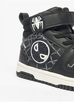 MARVEL Spider-Man Embossed Sneakers with Lace Detail and Zip Closure  - Image 5