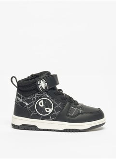 MARVEL Spider-Man Embossed Sneakers with Lace Detail and Zip Closure  - Image 3