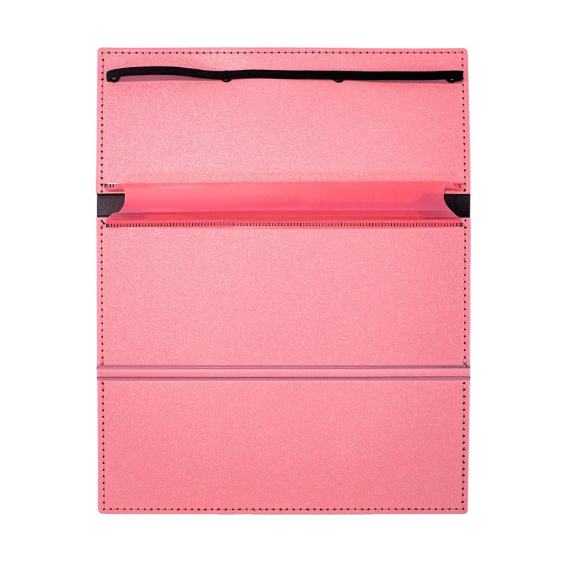 Nursing Clipboard Foldable Handheld Folders Portable Writing Board 3 Layers Secure Paper Grip for Ducuments Office Supplies for Doctors Students - Black - Image 1
