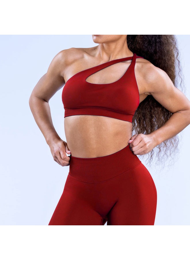 Seamless High Elastic Dust Nylon Sports Underwear Crossover Shoulder Backless Sports Bra Yoga Bra
