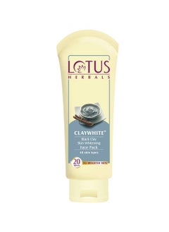LOTUS HERBALS Lotus Herbals Claywhite Black Clay Face Pack  Detans Skin and Unclogs Pores  120g 