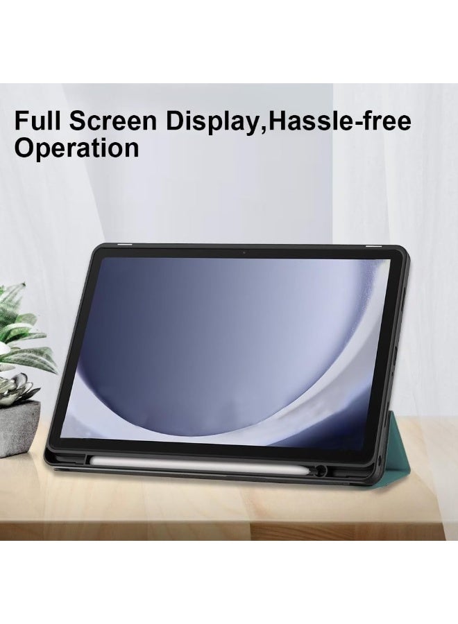 عام غطاء متوافق مع سامسونج جالاكسي تاب A11 8.7 بوصة 2025، غلاف ثلاثي الطي مغناطيسي فائق النحافة مع حامل قابل للتعديل وفتحة قلم. - Image 3