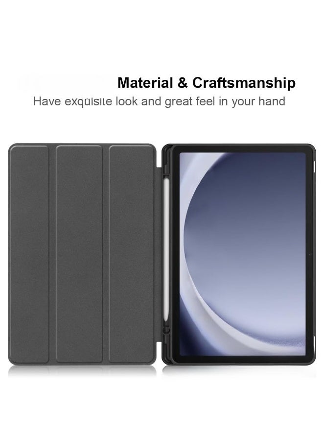 عام غطاء متوافق مع سامسونج جالاكسي تاب A11 8.7 بوصة 2025، غلاف ثلاثي الطي مغناطيسي فائق النحافة مع حامل قابل للتعديل وفتحة قلم. - Image 2