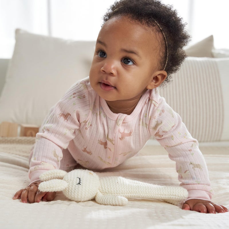 Gerber Baby Unisex 2-Pack 2-Way Zip Textured Sleep 'N Play, Ponies, 6-9 Months - Image 5