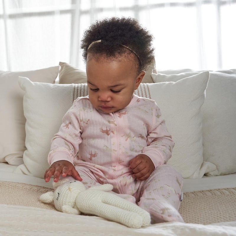 Gerber Baby Unisex 2-Pack 2-Way Zip Textured Sleep 'N Play, Ponies, 6-9 Months - Image 2