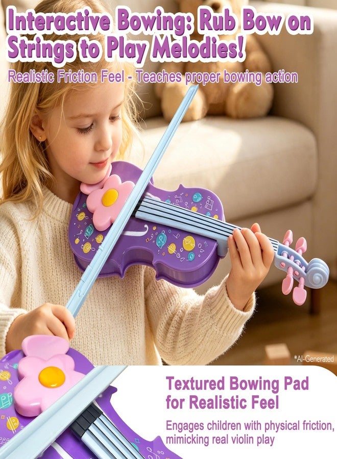 Sealive Kids Electronic Violin Toy with Bow, 17 Inch Music Instrument for Kids Ages 2+, Soft Simulated Bowing Surface, Built-in Songs, Auto Play & Tremolo Modes, Musical Gift for Girls Boys - Image 2