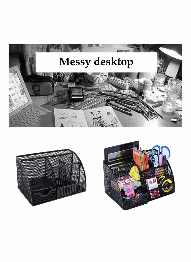 Mesh Desk Organizer for Office, Stylish and Functional Desktop Storage Solution