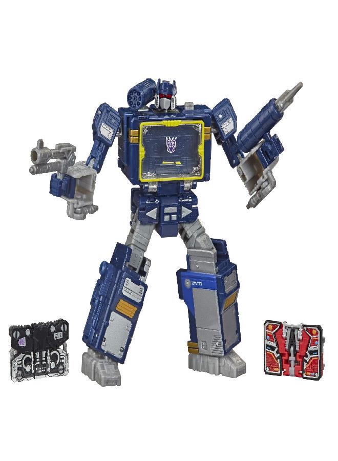 SPIDERMAN Transformers Netflix War for Cybertron Trilogy Voyager Class Soundwave Battle 3-Pack with Laserbeak and Ravage - Image 1