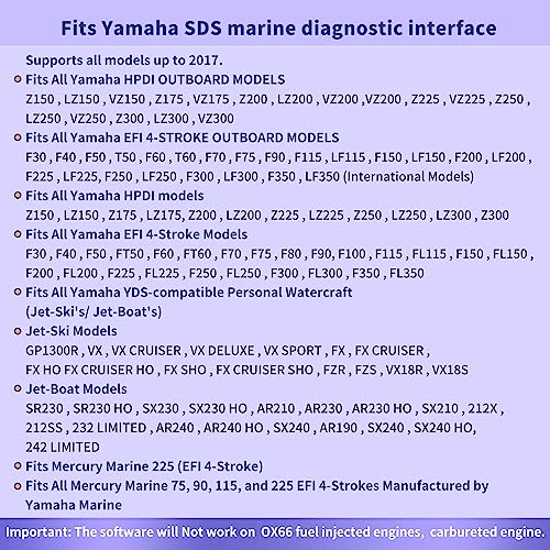 Ytpoools Diagnostic Cable Tool Scanner KIT Compatible with Yamaha YDS 1.33 & Suzuki SDS 8.40 Jet Boat/WaveRunner/Outboard - Image 4